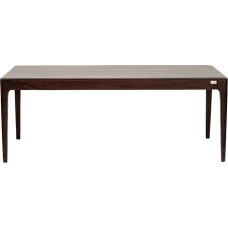 Kare Brooklyn Walnut Design laud, tumepruun, 6-8 inimest, vastupidav täispuit, Skandi stiil, söögitoa laud, minimalistlik suur laud, konverentsilaud kontorisse, 76 x 100 x 200 cm (K x L x S x S)