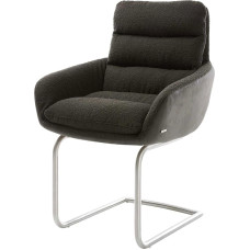 DELIFE Abelia-Flex kiiktool käetugedega Cantilever tool ümmargune roostevabast terasest materjalisegu must