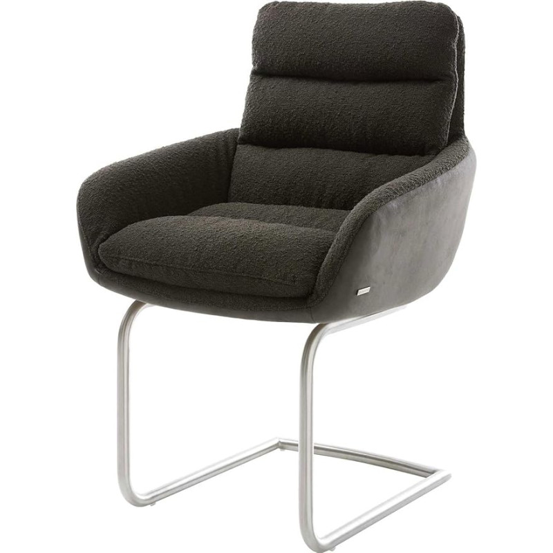 DELIFE Abelia-Flex kiiktool käetugedega Cantilever tool ümmargune roostevabast terasest materjalisegu must