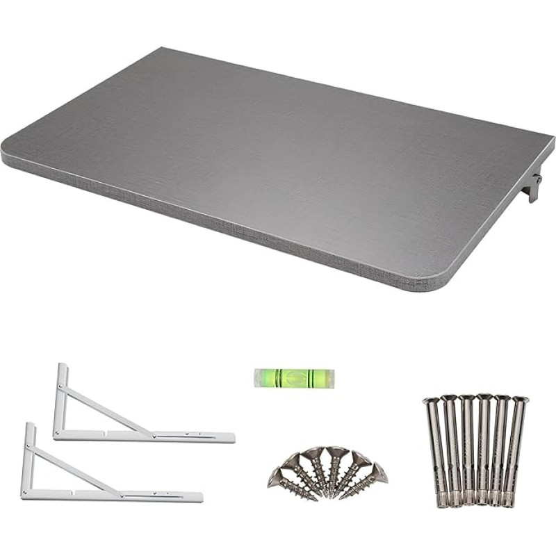 Moderner Klapptisch zur Wandmontage, Wandmontage, vielseitig einsetzbar für Küchen, Waschküchen, Hausbars und Restaurants (schwarz, 80 x 50 cm)