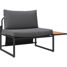 2-teiliges Garten-Sofa-Set mit einem Einzel-Sessel und anthrazitfarbenen Kissen Gartenlounge Model42004140