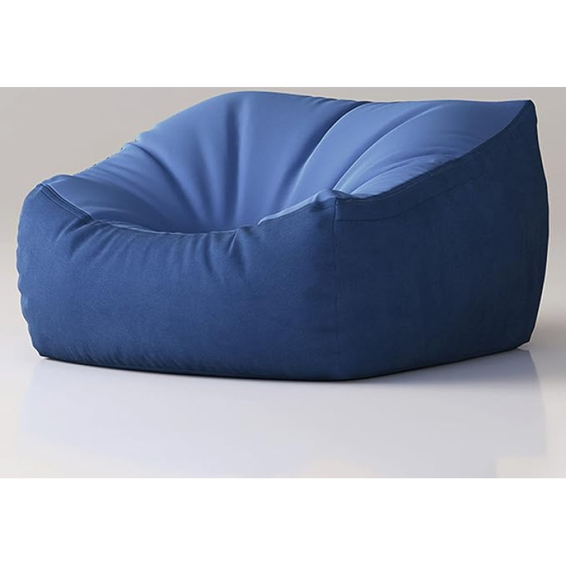 Freizeitsofa -Stuhl Wohnzimmer Schlafzimmer Balkon Einlederte Ledersofa Nickerchen -Lounge Stuhl Diivan Faule Bequeme Diivan Lazy Sofa Stühle Stühle Stühle 75x75cm navyblue