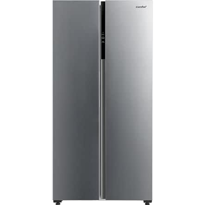 Comfee RCS609IX2 Side-by-Side Fridge/Freezer Combination/No Frost/Inverter Compressor/177.5 cm High/271 L Cool/189 L Freezer/Double Control/SuperCool, Stainless Steel