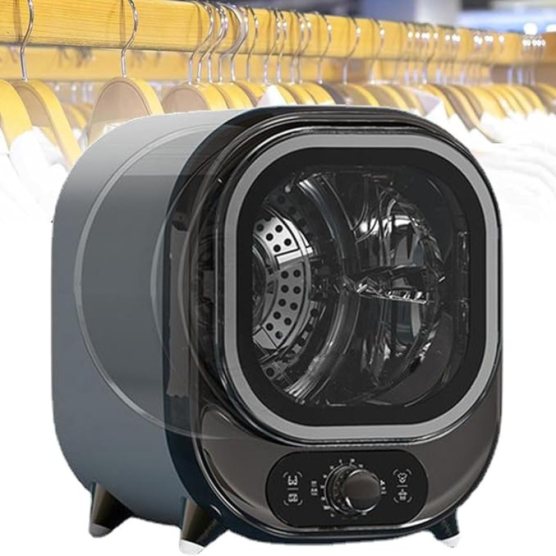 Tumble Dryer, Ventilated Tumble Dryer, Small Portable Condenser Compact Mini Spin Dryer, Perfect for Use on the Worktop or Wall, 0.8 kg T