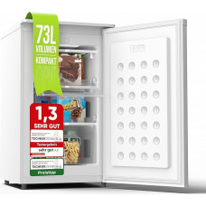 Stillstern Freezer C (73L) 4-Star Freezer -18°C, Low Energy Consumption, 3 Compartments, Infinitely Adjustable Temperature, Interchangeable Door Hinge, Freezer Small, Freezer