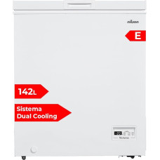 Nilson Congelador Horizontal Blanco NCH1500EDC. Capacidad 142 Litros, Dual Cooling, 4 Star, Modo Super Congelación, Tecnología Cíclica, Puerta Abatible, 1 Cesta, Bajo nivel Sonoro