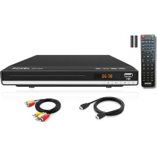 Roxel RDP-S500 DVD mängija koos HDMI kaabliga telerile, mitme regiooni DVD mängija USB pordiga, kaugjuhtimispuldiga, CD mängija FULL HD HDMI ja RCA pordiga
