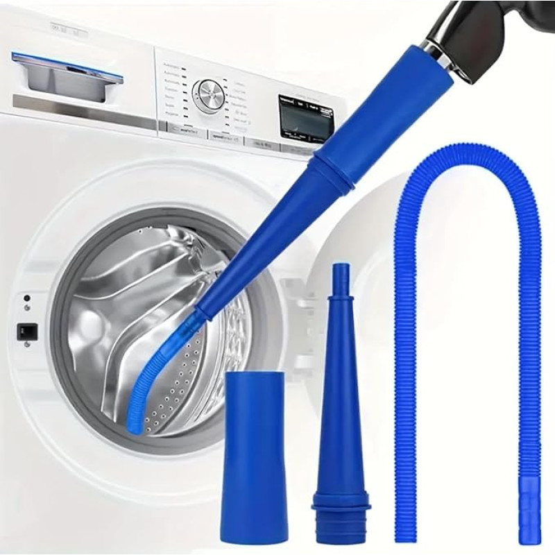 Dryer Vent Cleaner Kit, Vacuum Attachment, Flexible Dryer Lint Remover and Flexible Dryer Lint Brush, for Washing Machine and Dryer Lint Remover etc, Dryer Cleaning (1B PCS)