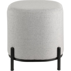 EGLO LIVING Mashike Minimalistlik Minimalistlik stool Ümmargune diivanipoolne stool Tekstiilist pouf halli värvi ja metallist musta värvi Läbimõõt 38 cm
