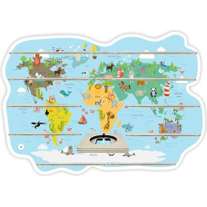 Farbklecks-kollektsioon laste muusikakarbi riiul maailmakaardiga seinariiul rohkem kui 60 kuulmisfiguurile, mõõtmed 69 x 48 x 6 cm, spetsiaalse hoiukambriga, mis ühildub Tonieboxiga, käsitsi valmistatud