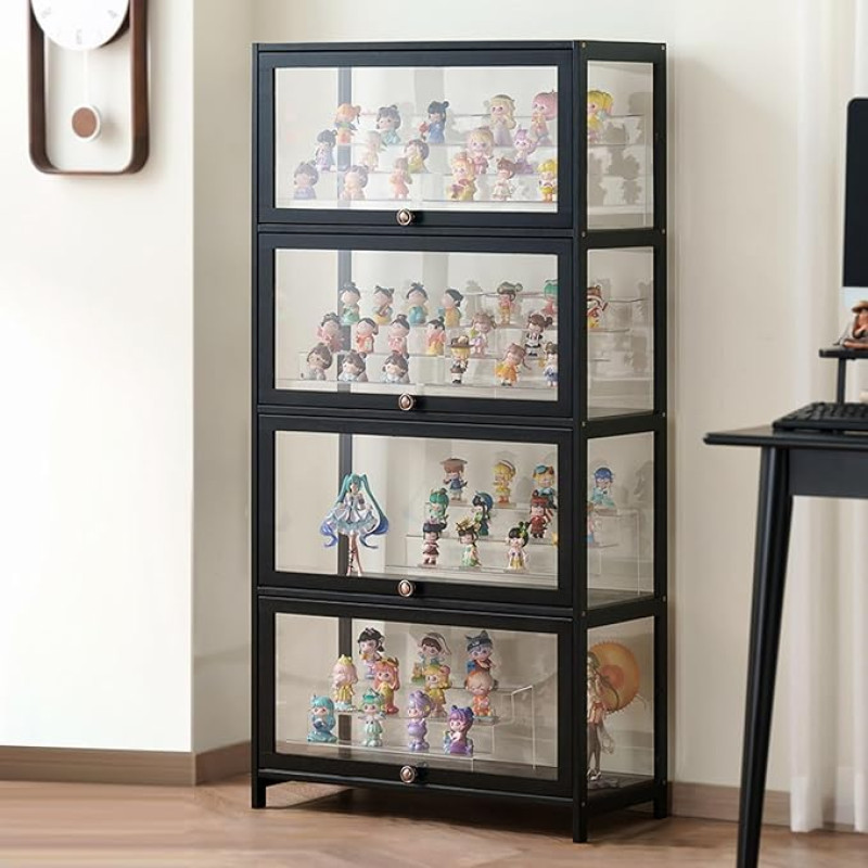 JFOZDM vitriinkapp, multifunktsionaalne tolmukindel klaasist vitriinkapp, seisev klaasist vitriinkapp, klapikapi ukse disain, suletud ja tolmukindel, vitriinkapp kontoritele, magamistubadesse, elutubadesse
