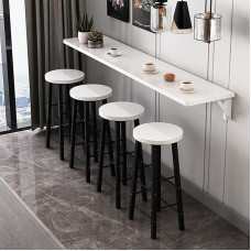 Klappbarer Esstisch zur Wandmontage, platzsparend, 150 x 30 cm, ideal für kleine Räume und moderne Wohnkultur, perfekt für Wohnungen und kompaktes Wohnen, Weiß