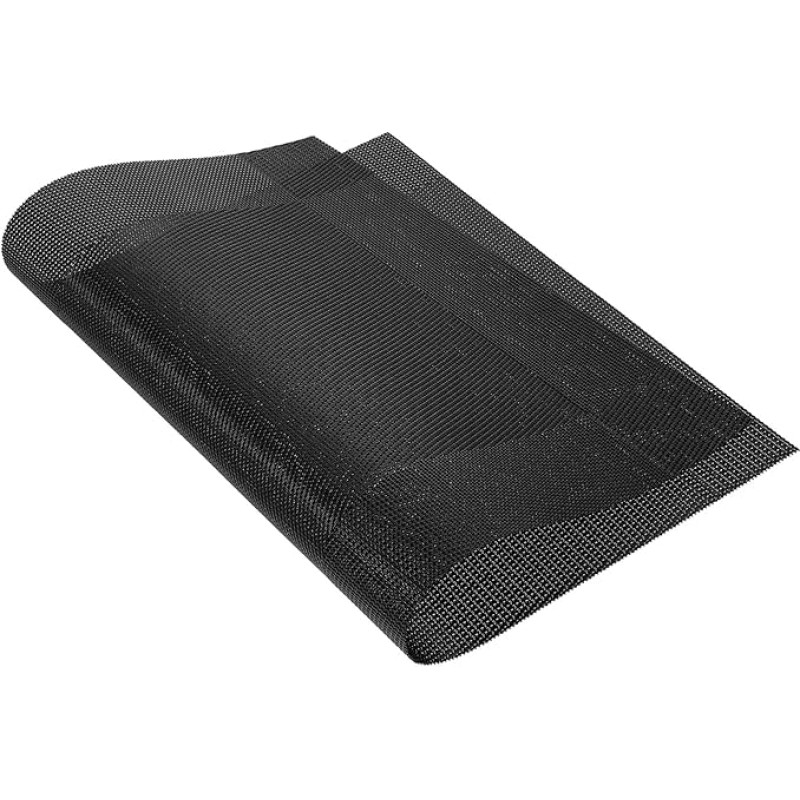 UTHCLO PVC Platzdeckchen Schwarz rutschfest Hitzeisolierend Waschbar Pflegeleicht Langlebig für Esstisch Küche Partys Schmutzabweisend Stilvolles Tischset für Zuhause und Hochzeit
