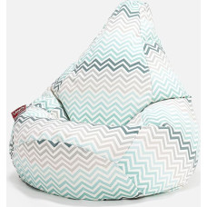 Lounge Pug, Gaming Bean Bag tool geomeetriline prindi Chevron türkiissinine