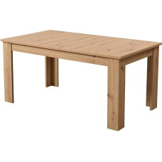 Homestyle4u 2186 Söögilaud pikendatav puidust söögilaud söögitoa laud köögilaud tammepuust naturaalne pruun 160 x 90 cm