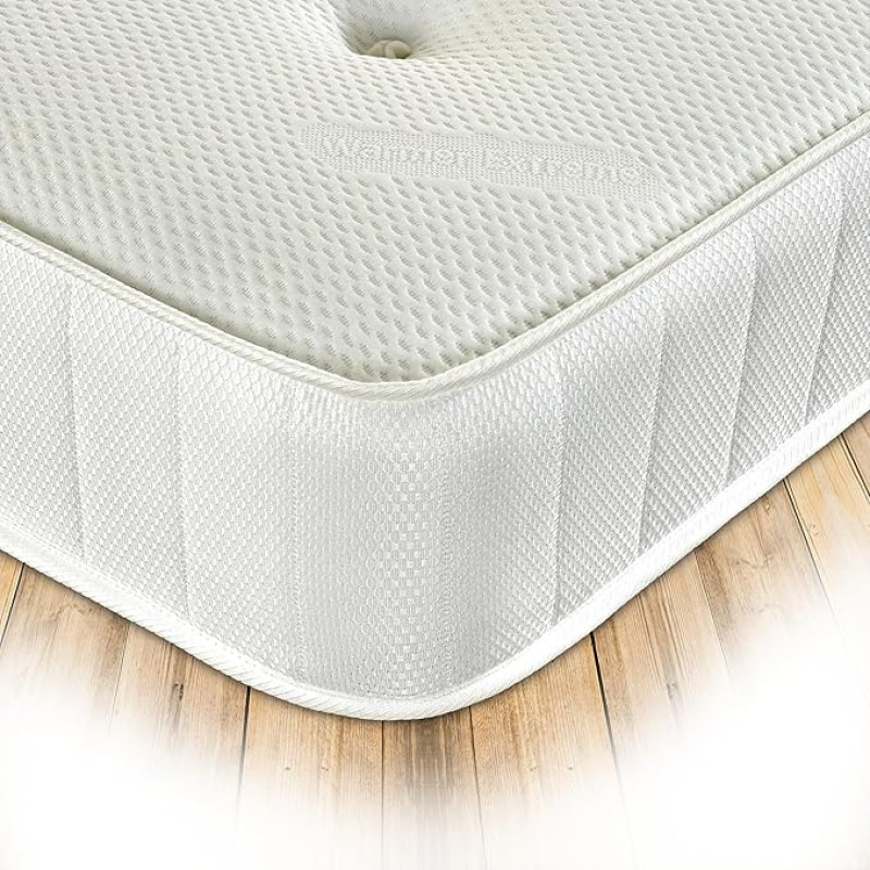 Starlight Beds Sleep Warmer Premium Tufted Memory Foam madrats, Talvine mugavus, valge, King madrats (150 x 200 x 20 cm)