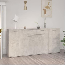 Homgoday Sideboard, Sideboardid elutuppa, söögituppa, mööbel, söögituba, puitlaastplaadist sideboard, hall, 160 x 36 x 75 cm