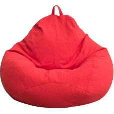 Mugavad laisad diivanid katab toolid ilma linase täiteta Lounge Seat Pouffe Diivan Elutuba 1 tk Punane L - 90 cm x 110 cm