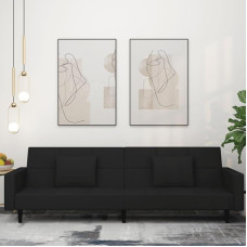 ZEYUAN 375821 2-kohaline diivanvoodi 2 padjaga, must samet, Lounge diivan, diivanid ja diivanid, Relax diivan, diivan elutuppa