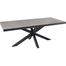 Riess Ambiente Galaxy välitingimustes söögilaud 160 cm helehall keraamiline antratsiit alumiiniumist aialaud ilmastikukindel terrassilaua rõdulaua katusealune terrassilaua