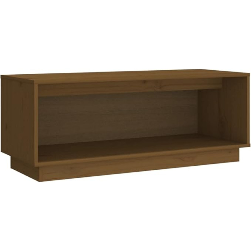 vidaXL TV-kapp Lowboard TV-mööbli laud Sideboard TV-kapp HiFi kapp Mesi pruun 90 x 35 x 35 cm Massiivne männipuit