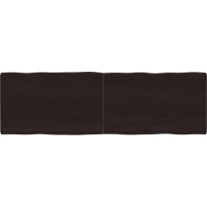 vidaXL lauaplaat, puidust lauaplaat, söögilaud, kohvilaud, täispuidust laud, käsitööna valmistatud servaga, asenduslauakate, tumepruun, 160 x 50 x (2-6) cm, töödeldud täispuit