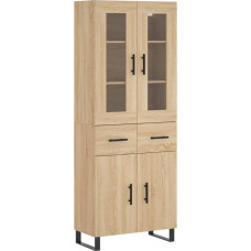 vidaXL Highboard Sonoma Tamm 69,5 x 34 x 180 cm Puidu materjal
