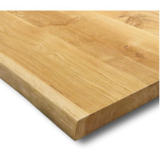 holz4home® Lauaplaat tahutud servaga täispuidust tammepuust I 120 x 70 x 4 cm (L x S x K) I Söögilaud I Lauaplaat I Ehtne puit