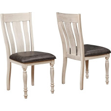 Roundhill mööbli 2 söögitooli komplekt keeratud jalgadega Antique Oak