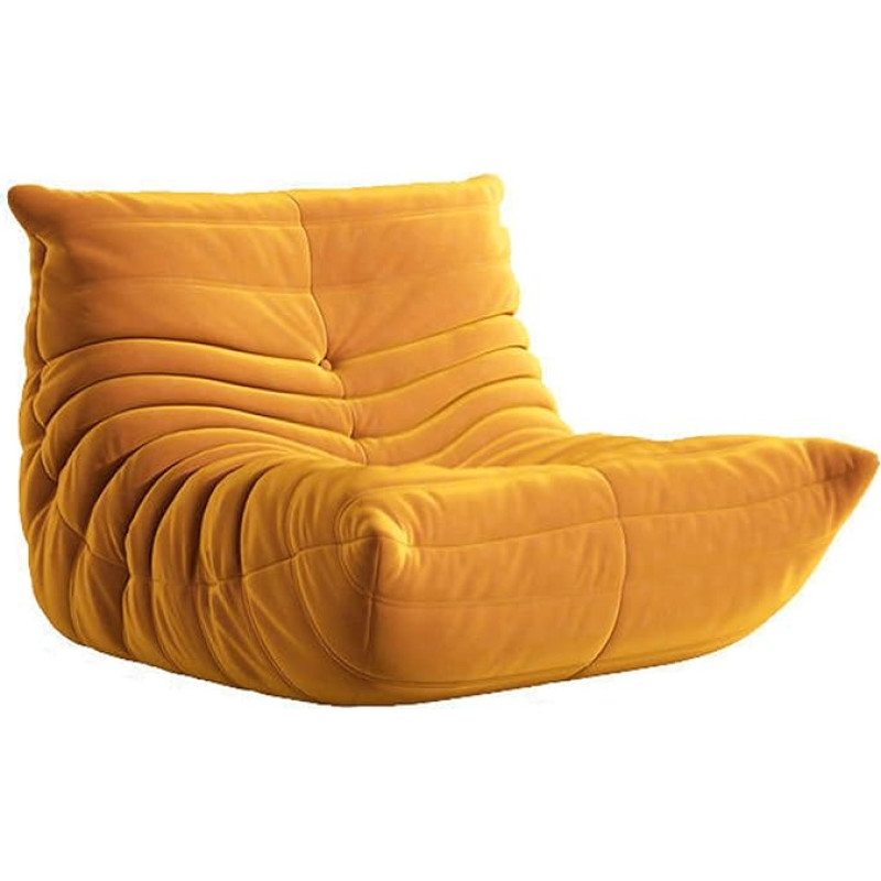 ArtsPavilion Weiches Lazy Boden Diivan, Kaminstuhl, Akzent Sitzsack Couch Für Wohnzimmer Schlafzimmer Salon Büro L orange