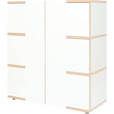 Tojo Stau Designer Lowboard, Sideboard, Highboard, MDF, valge, puidust kapi hoiukapp 100 x 45 x 110 cm