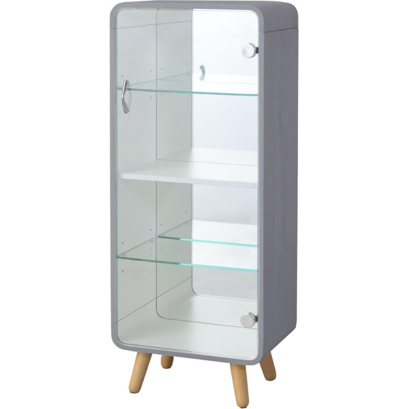 PaletteLife BLT-612GY figuurikarp 4 tasandiga, peegel tagaküljega, puidumass, hall