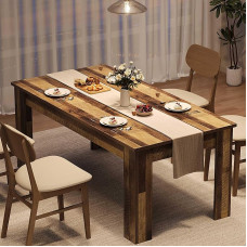 CABIHOME söögilaud 4-6-tolline söögilaud 4 inimesele Maamajja Suur köögi söögilaud Ristkülikukujuline söögilaud väikestesse ruumidesse Puidust söögilaud köögi korterisse Rustic Brown