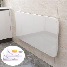 Valge seina kokkupandav laud Seina laud koos 2 klambriga Kokkupandav laud Seina köögi seinale Kokkupandav laud Klaverimaali protsess Seina paigalduslaud Laud arvutilaud koos tarvikutega (120 x 20 cm / 47,3 x 7,9 tolli)