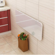 Klapptisch, weiß, klappbarer Küchen-/Esstisch zur Wandmontage, 60 x 40 cm, Computer-Wandschreibtisch, Klapptisch für den Heimgebrauch für kleine Räume, mit Schrauben