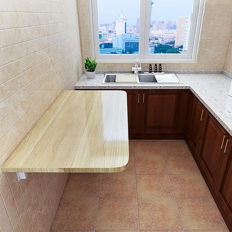 Faltbarer Wandtisch, platzsparender Esstisch, kompakter Computertisch, ideal für Küche, Waschküche, Restaurant und Büro, vielseitiges und stilvolles Design