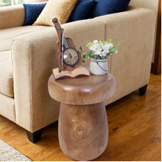 Puidust küljelaud elava puukännu disainiga, sobib ideaalselt küljelauaks, öökapiks, taimealuseks või dekoratiivseks jääraks, käsitsi valmistatud vastupidavuse tagamiseks, stiilne lisa teie majapidamisele.