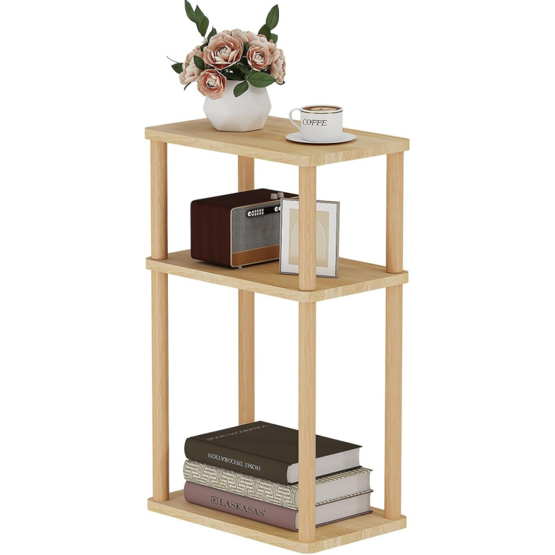 LUCKNOCK 3-astmeline väike kitsas massiivpuidust küljelaud, kitsas öökapp väikesesse ruumi, kitsas öökapp, kohvipoolne küljelaud, õhuke küljelaud (ilma laadimisjaamata)