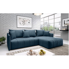 ML Furniture Ltd Don Velvet Monolith nurgadiivan L-kujul 245 cm x 180 cm - voodikastiga diivan - pikendatav diivanvoodi - diivan hoiuruumi ja padjadega - magamisfunktsiooniga diivan Värv: ML Furniture Ltd Don Velvet Monolith nurgadiivan L-kujul 245 cm x 1