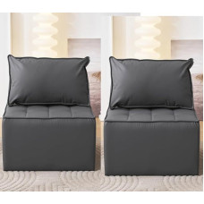 Ruudukujuline modulaarsete diivanite komplekt & kombineeritav väike korteri diivan DIY kombinatsioon kahe eemaldatava seljapadjaga & sobib elutuppa/õppetuppa/korteris diivanile & 2 tükki, Hall