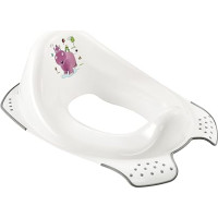 keeeper Hippo Children's Toilet Seat, From Approx. 18 Months to 4 Years, Anti-slip Function, Ewa, White, Pack of 1