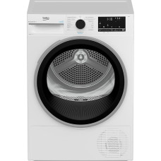 Beko B3T442491 Heat Pump Dryer 10 kg, SteamCure Steam Function, Suitable for Allergy Sufferers, Aquawave Gentle Drum, Hygiene Drying & Refreshing Hygiene, 15 Programmes, White