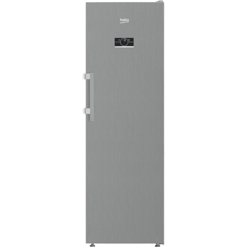 Beko B7RFNE315XP Freezer, 286 L Net Volume, No Frost, Quick Freeze Function, Multifunctional Display, 5 Freezer Drawers + 3 Compartments, 34 dB (A), Can be Used in Unheated Rooms, Stainless Steel Look