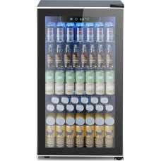 Electactic - Mini-Kühlschrank für 130 Getränkedosen, 10 Kubikfuß für Softdrinks, Weinbier, einstellbare Temperaturregelung für Zuhause und Büro, Wohnmobil, Schwarz