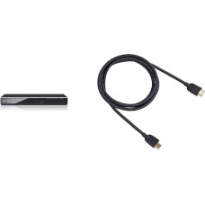 Panasonic DVD-S700EG-K DVD-mängija (Multiformaatne taasesitus koos xvid, MP3 ja JPEG, USB 2.0, HDMI, SCART, CD ripping funktsioon) Must & Amazon Basics - Punutud HDMI kaabel, 1,8 m