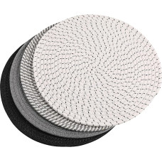 CIYODO 4 Stück Runde Tischsets aus Baumwollseil Geflochtene rutschfeste Platzsets Weiche Textur Langlebige Gewebte Unterlagen für Esstisch und Tischdekoration