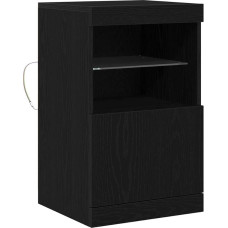 vidaXL Kaasaegne must tamme buffetkapp | MDF ruumi säästev söögi- ja elutoa mööbel koos sahtli ja riiulitega | Stiilne kaasaegne disain