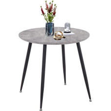 GOLDFAN söögilaud ümmargune Retro disainiga ümmargune söögilaud elutuppa ja söögituppa 4 inimesele söögilaud hall 80 cm