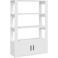 vidaXL Sideboard sahtlitega kapp mitmeotstarbeline kapp seisev kapp raamaturiiul seisev riiul valge 80 x 30 x 119,5 cm puitmaterjalist