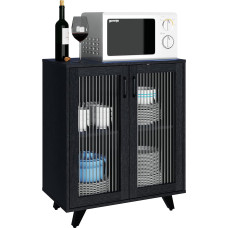 Panana Köögilaud Buffet Serveerimislaud Aktsendid Sideboard Kapp Server Buffet Konsoollaud ustega Kapp (27 tolli, must)